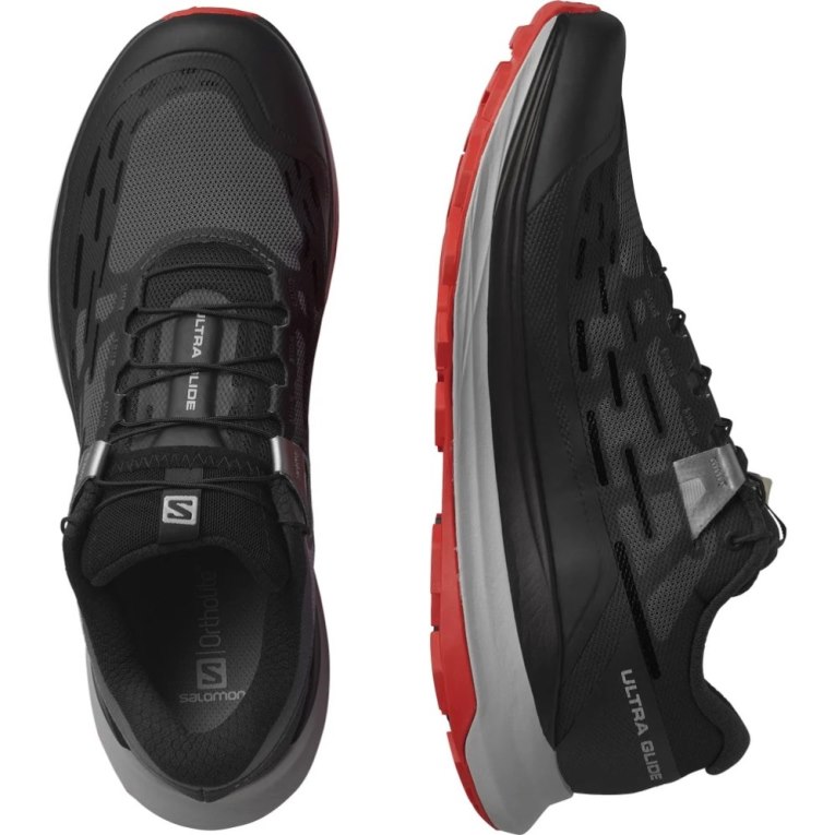 Black Salomon Ultra Glide Men's Trail Running Shoes | PH 62704P